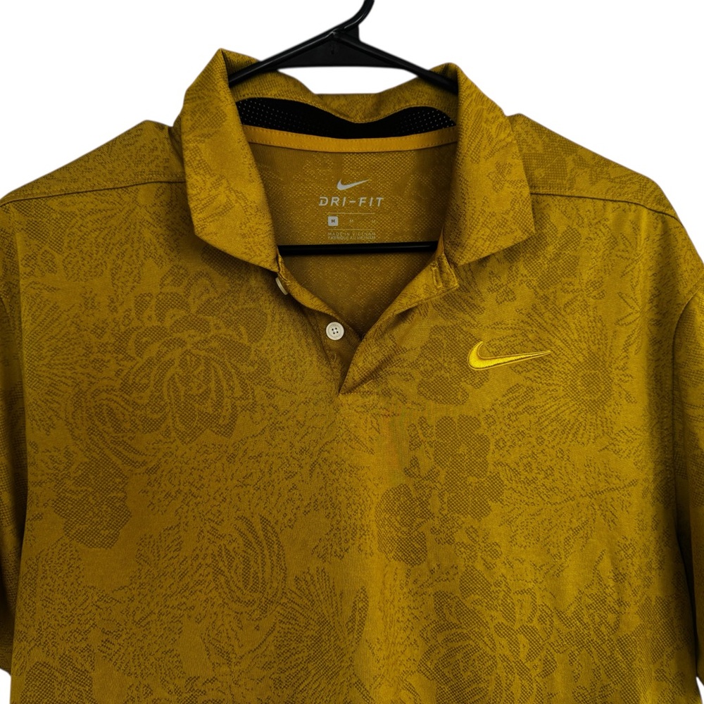 Nike Men's Mustard Gold Dri-Fit Polo Shirt - Size M